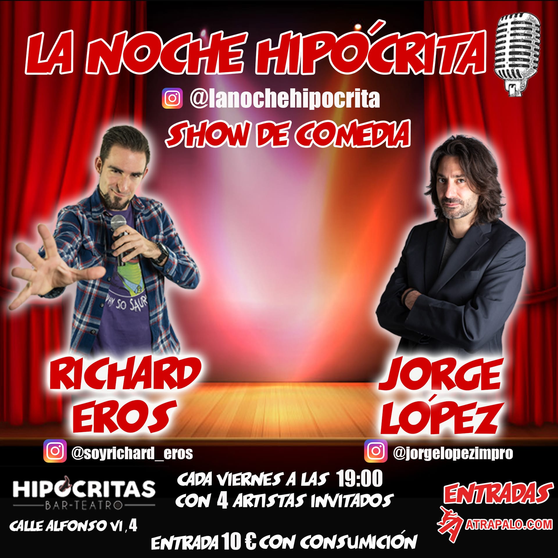 la noche hipocrita comedia